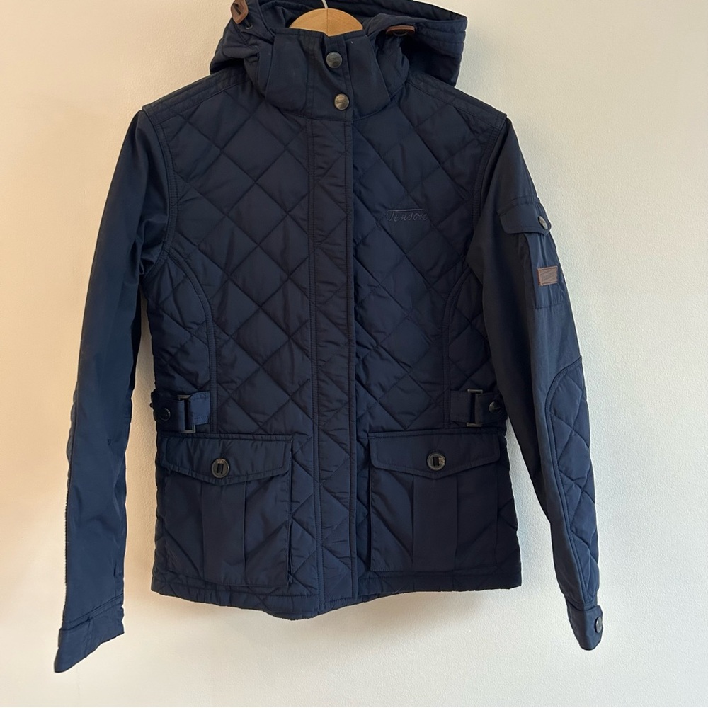 Tenson Blue Quilted Ski Jacket with Hood